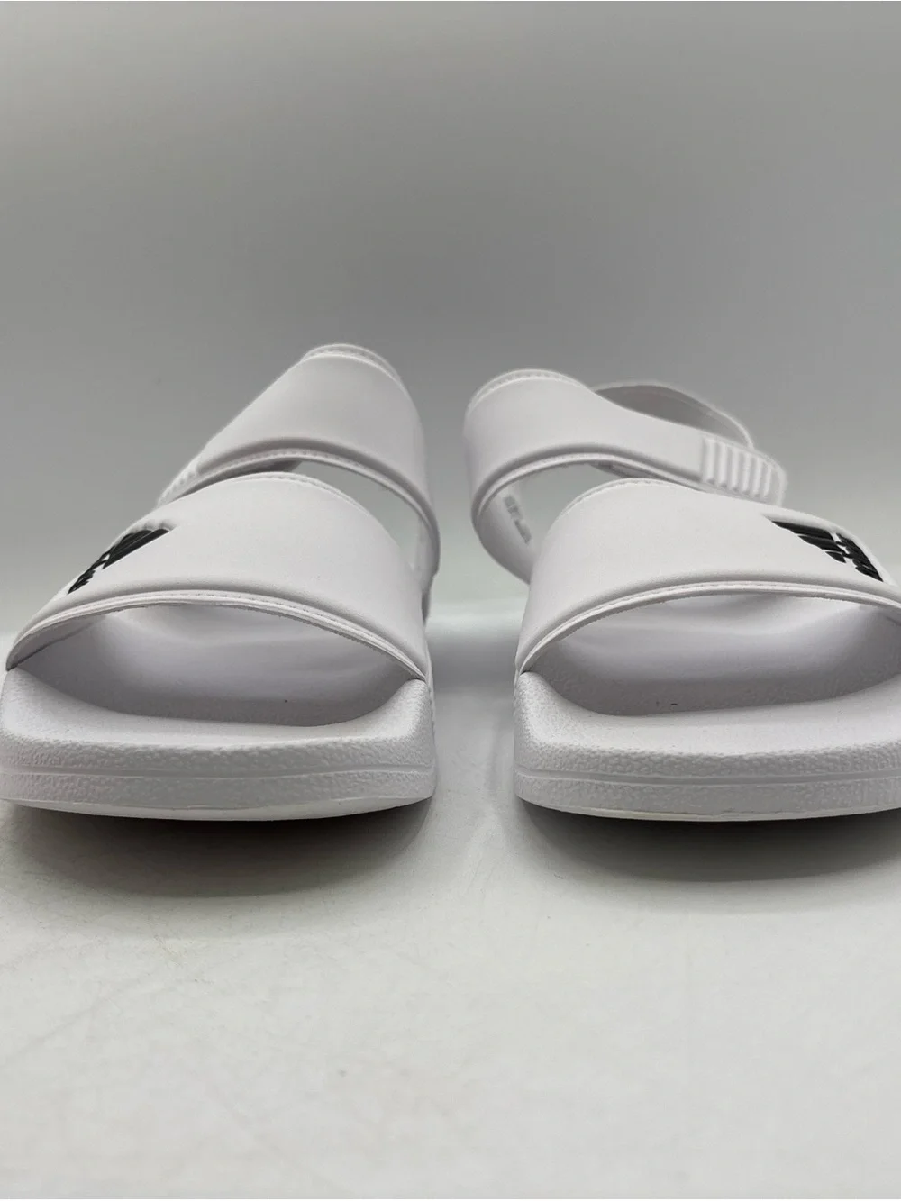 adidas Adilette Sandal K GW0342 Size 6 White Black Adjustable Strap Sport Sandal